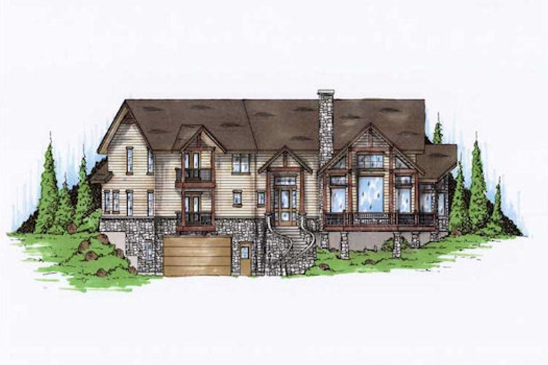 Dream House Plan - Traditional Exterior - Front Elevation Plan #5-393