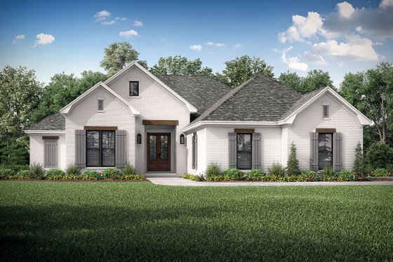 Exterior - Front Elevation 3 for Traditional House Plan #430-214 - 3 bed, 2 bath
