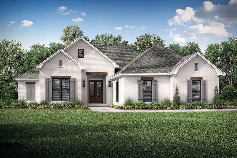 House Blueprint - Exterior - Front Elevation 3 for Traditional House Plan #430-214 - 3 bed, 2 bath