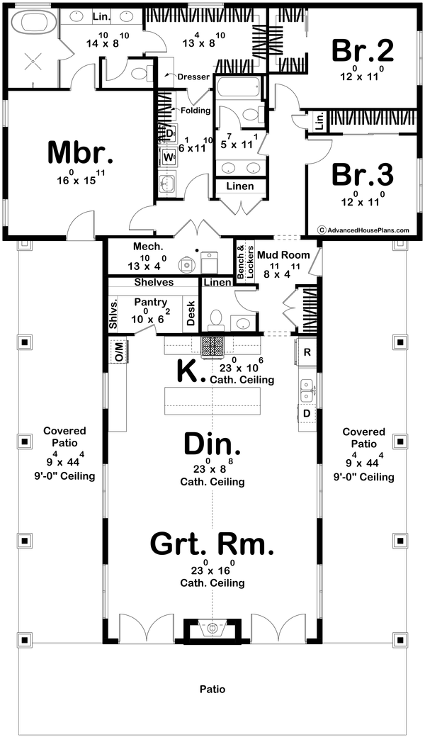Architectural House Design - Barndominium Floor Plan - Main Floor Plan #455-725