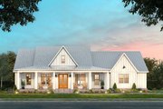 Farmhouse Style House Plan - 3 Beds 3.5 Baths 2648 Sq/Ft Plan #1074-124 Exterior 