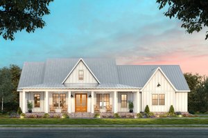 Farmhouse Exterior - Front Elevation Plan #1074-124