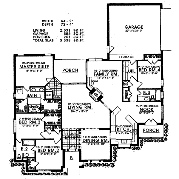 Dream House Plan - European Floor Plan - Main Floor Plan #40-258