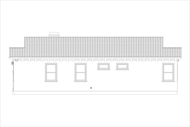 House Design - Exterior - Other Elevation 3 for Mediterranean House Plan #1127-4 - 2 bed, 2 bath
