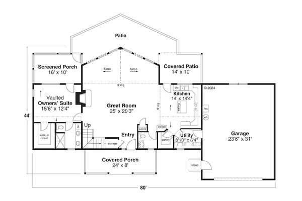 Craftsman Floor Plan - Main Floor Plan #124-1370