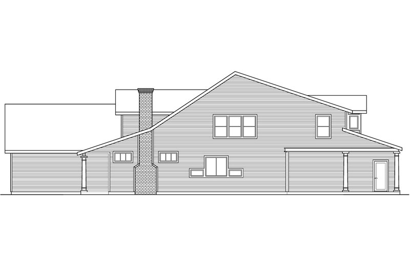 House Plan Design - Exterior - Other Elevation 1 for Traditional House Plan #124-346 - 3 bed, 2.5 bath
