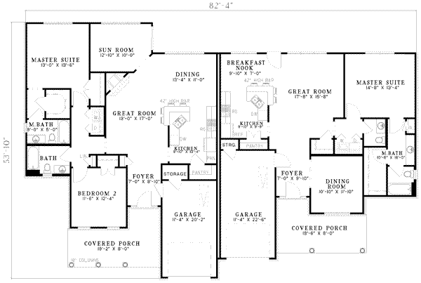 House Design - Traditional Floor Plan - Main Floor Plan #17-548