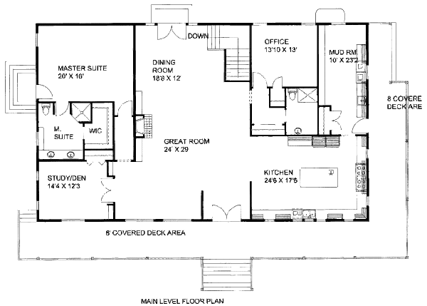 Traditional Floor Plan - Main Floor Plan #117-772