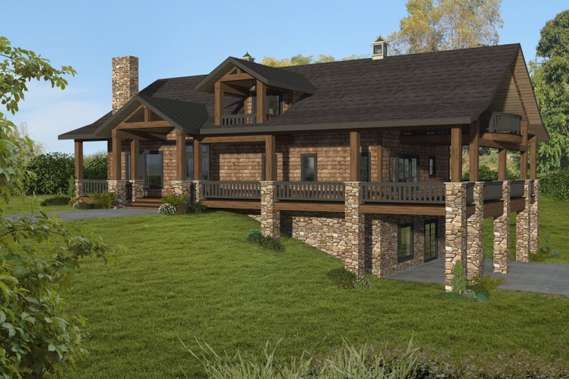 House Blueprint - Craftsman Exterior - Front Elevation Plan #117-978