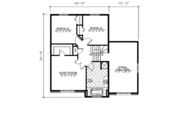 European Style House Plan - 3 Beds 1.5 Baths 1576 Sq/Ft Plan #138-261 