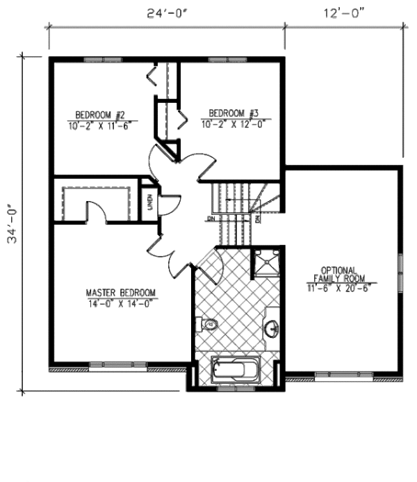 European Floor Plan - Upper Floor Plan #138-261