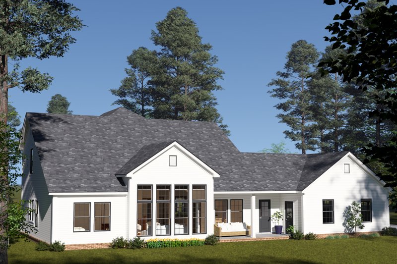 House Plan Design - Exterior - Rear Elevation for Farmhouse House Plan #513-2333 - 3 bed, 3.5 bath