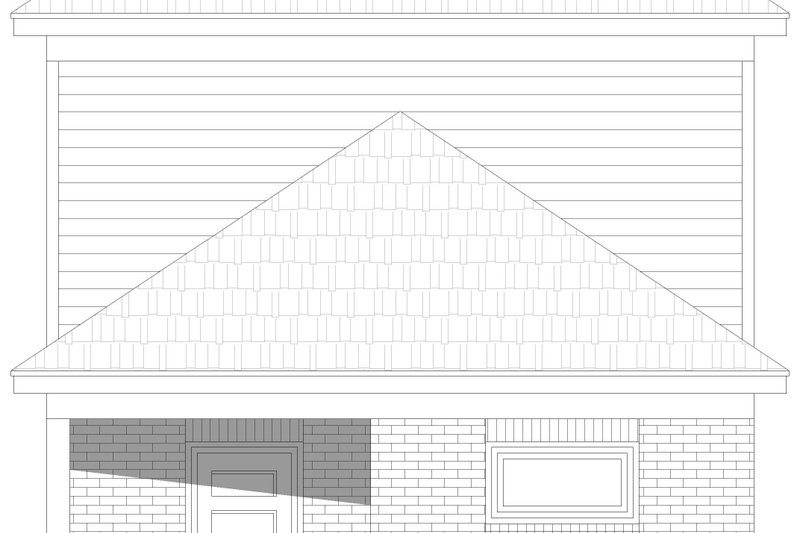 House Blueprint - Exterior - Rear Elevation for Traditional House Plan #932-1063 - 3 bed, 2.5 bath