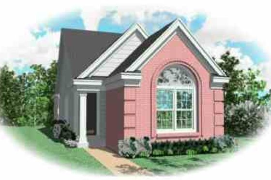 Exterior - Front Elevation for European House Plan #81-183 - 3 bed, 2 bath