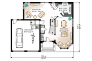 European Style House Plan - 3 Beds 2.5 Baths 2030 Sq/Ft Plan #23-2006 
