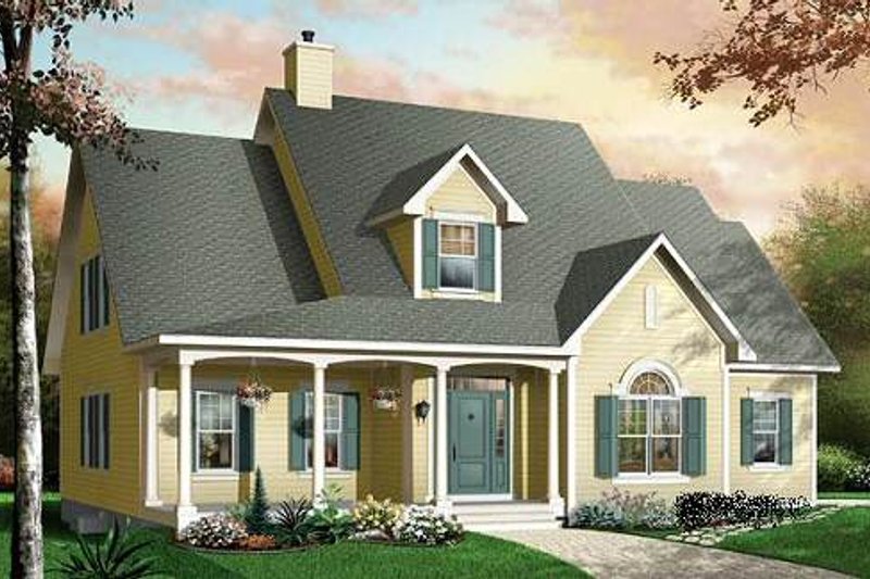Home Plan - Country Exterior - Front Elevation Plan #23-395