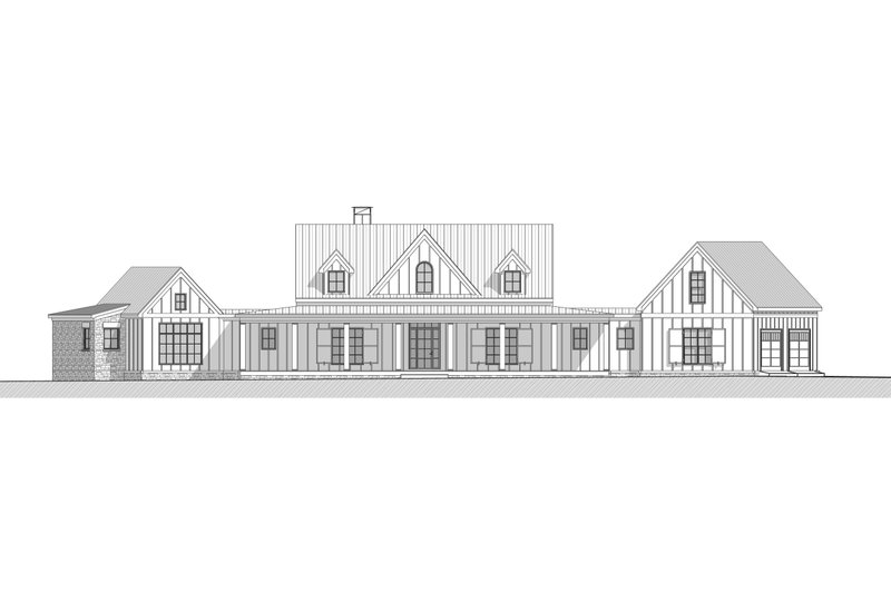 Home Plan - Exterior - Front Elevation 6 for Farmhouse House Plan #1094-25 - 5 bed, 5.5 bath