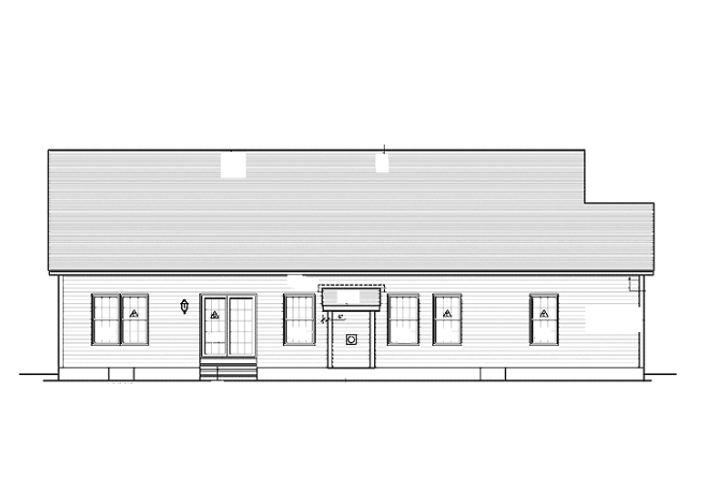 Dream House Plan - Exterior - Rear Elevation for Ranch House Plan #1010-24 - 3 bed, 2 bath