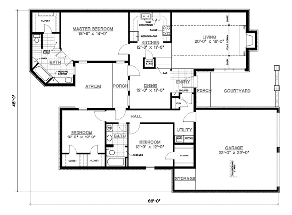 House Plan Design - European Floor Plan - Main Floor Plan #45-506