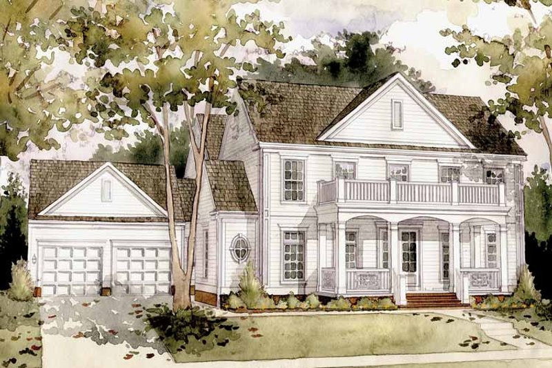 House Plan Design - Exterior - Front Elevation 3 for Classical House Plan #1032-1 - 3 bed, 3.5 bath