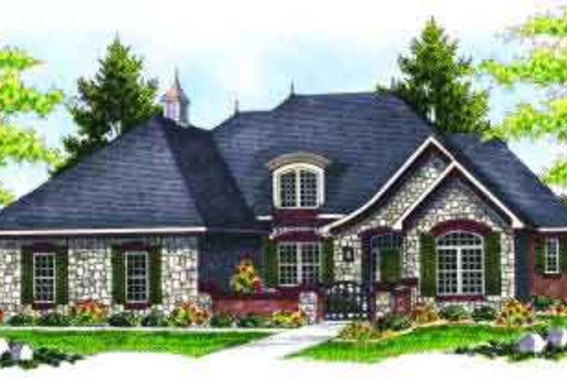 Architectural House Design - European Exterior - Front Elevation Plan #70-637