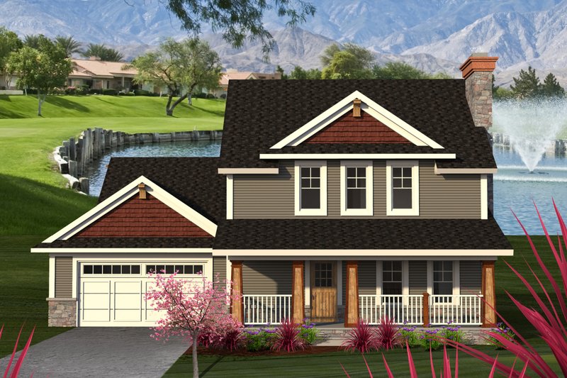 Architectural House Design - Traditional Exterior - Front Elevation Plan #70-1200