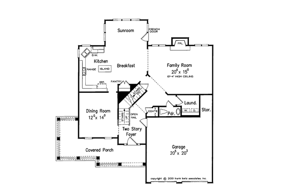 Floor Plan - Main Floor for Country House Plan #927-736 - 3 bed, 2.5 bath