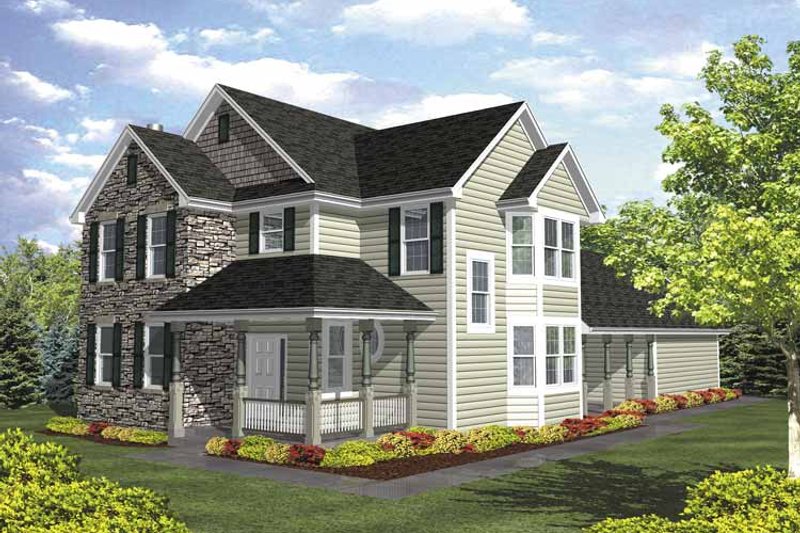 Home Plan - Country Exterior - Front Elevation Plan #320-842