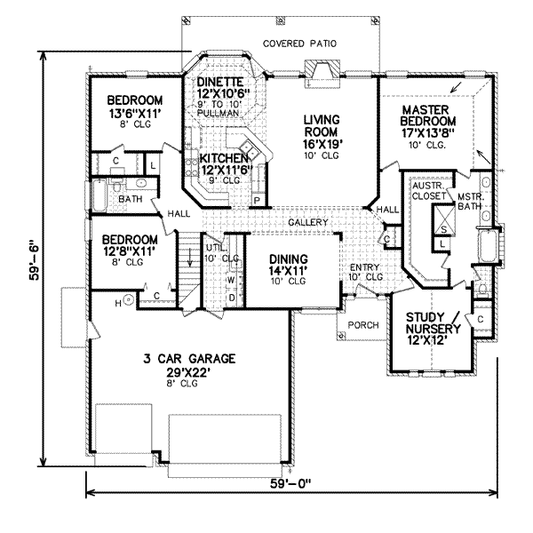 Traditional Floor Plan - Main Floor Plan #65-414