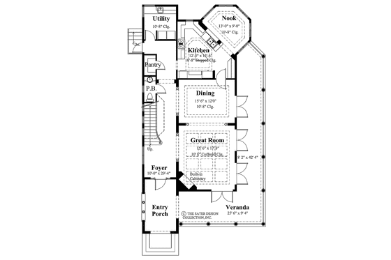 Floor Plan - Main Floor for Mediterranean House Plan #930-139 - 3 bed, 2.5 bath