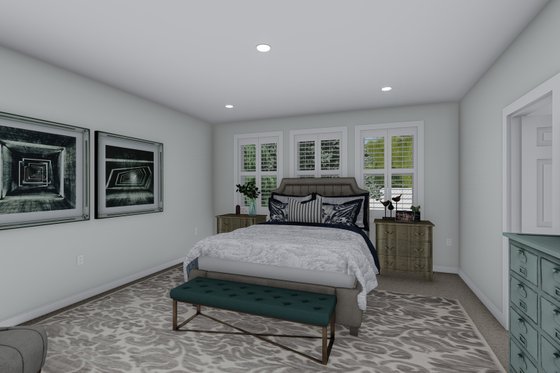 Interior - Master Bedroom for Traditional House Plan #1060-100 - 3 bed, 2.5 bath