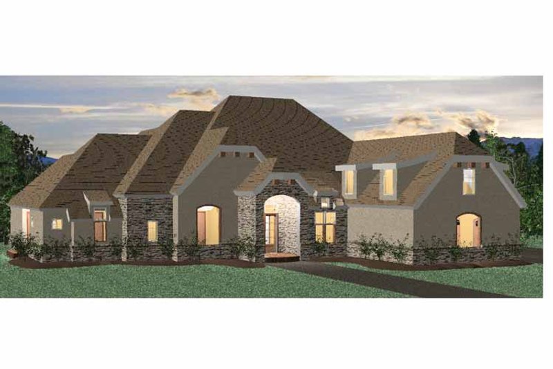 House Blueprint - Exterior - Front Elevation 3 for Country House Plan #937-13 - 3 bed, 4 bath