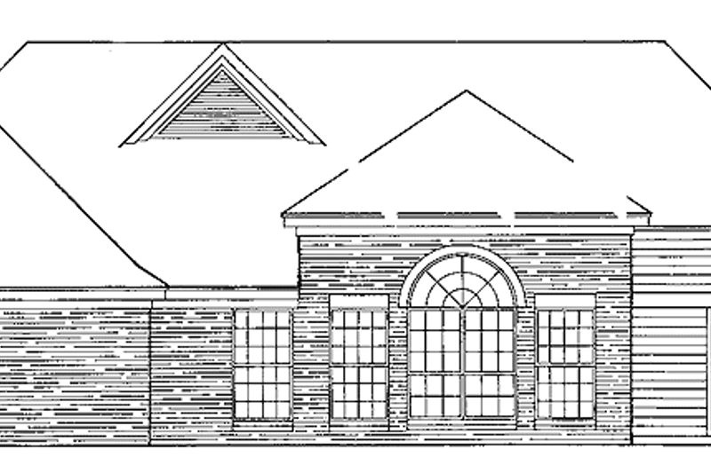Home Plan - Exterior - Rear Elevation for Traditional House Plan #952-159 - 4 bed, 2 bath
