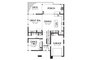Floor Plan - Main Floor for Contemporary House Plan #48-709 - 4 bed, 4 bath