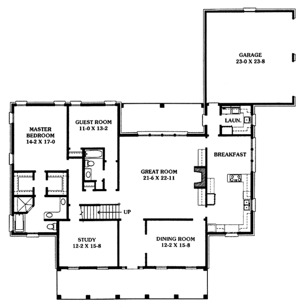 Home Plan - Classical Floor Plan - Main Floor Plan #1047-42
