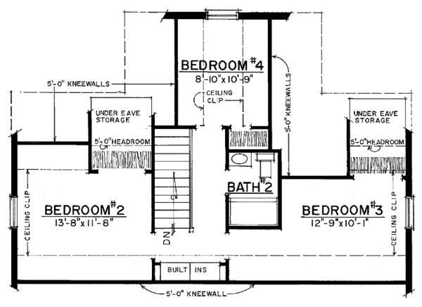 Home Plan - Colonial Floor Plan - Upper Floor Plan #1016-74