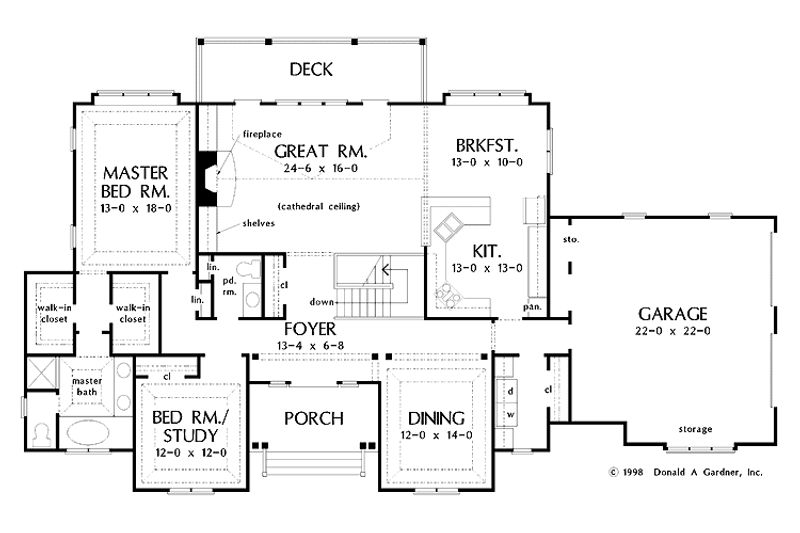 Home Plan - Floor Plan - Main Floor for Country House Plan #929-416 - 4 bed, 3.5 bath