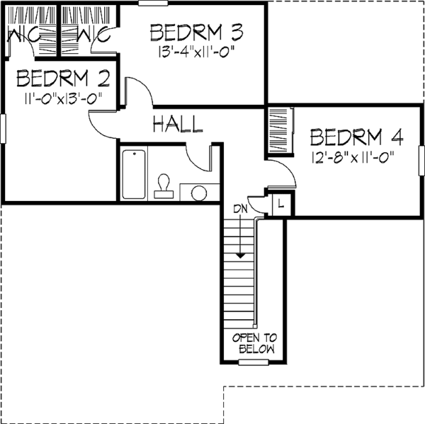 Home Plan - Bungalow Floor Plan - Upper Floor Plan #320-923