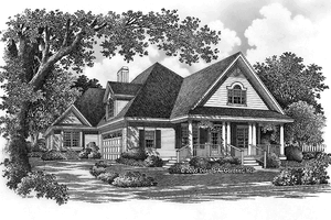Country Exterior - Front Elevation Plan #929-786
