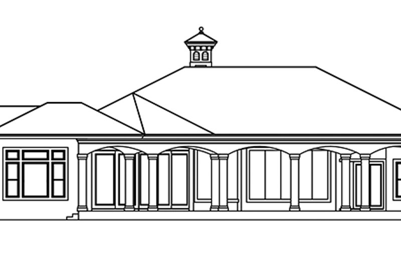 Architectural House Design - Exterior - Rear Elevation for Mediterranean House Plan #1017-121 - 4 bed, 4.5 bath
