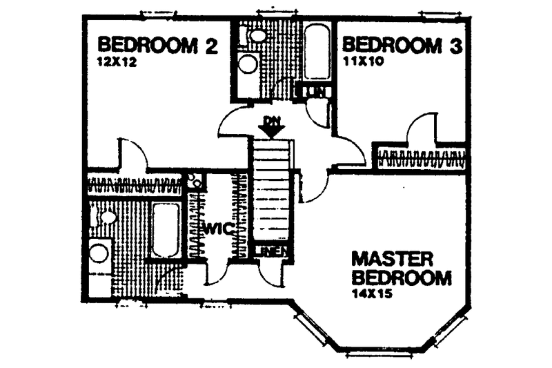 Dream House Plan - Floor Plan - Upper Floor for Traditional House Plan #30-300 - 3 bed, 2.5 bath