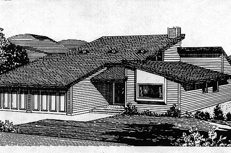 Home Plan - Prairie Exterior - Front Elevation Plan #320-1185