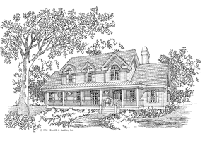 Country Exterior - Front Elevation Plan #929-401