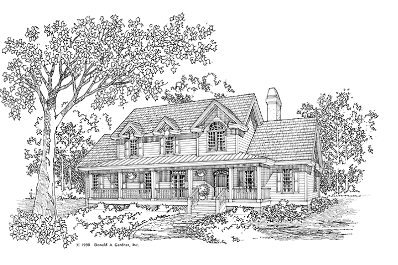 Architectural House Design - Country Exterior - Front Elevation Plan #929-401