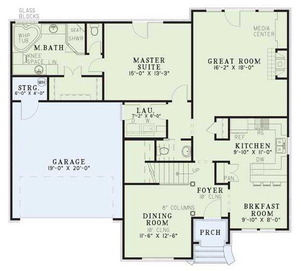 Dream House Plan - European Floor Plan - Main Floor Plan #17-268