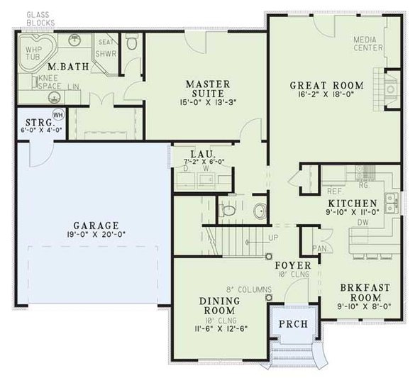 European Style House Plan - 3 Beds 2.5 Baths 1797 Sq/Ft Plan #17-268 ...