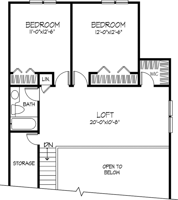 House Plan Design - Prairie Floor Plan - Upper Floor Plan #320-1104