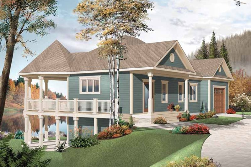 Country Style House Plan - 3 Beds 2 Baths 2072 Sq/Ft Plan #23-2478