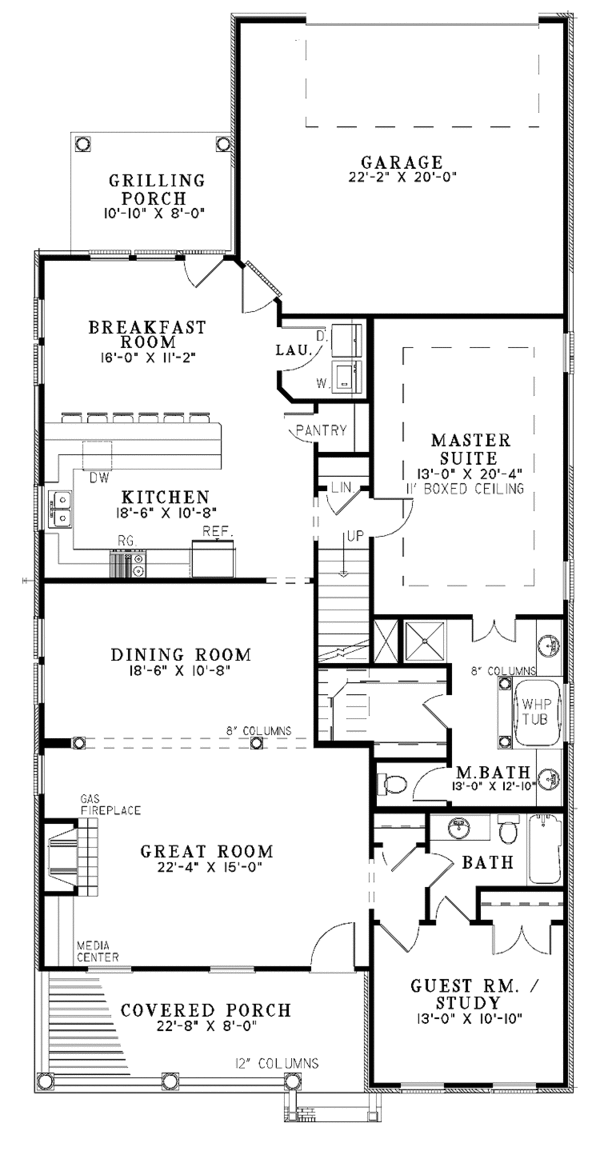 Traditional Floor Plan - Main Floor Plan #17-3319