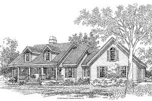 Country Exterior - Front Elevation Plan #929-198